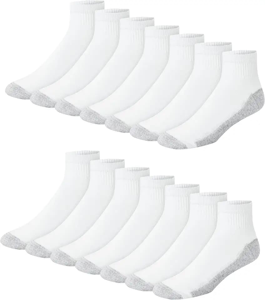 Hanes Men's Double Tough Ankle Socks | Moisture Wicking Socks, Multipack