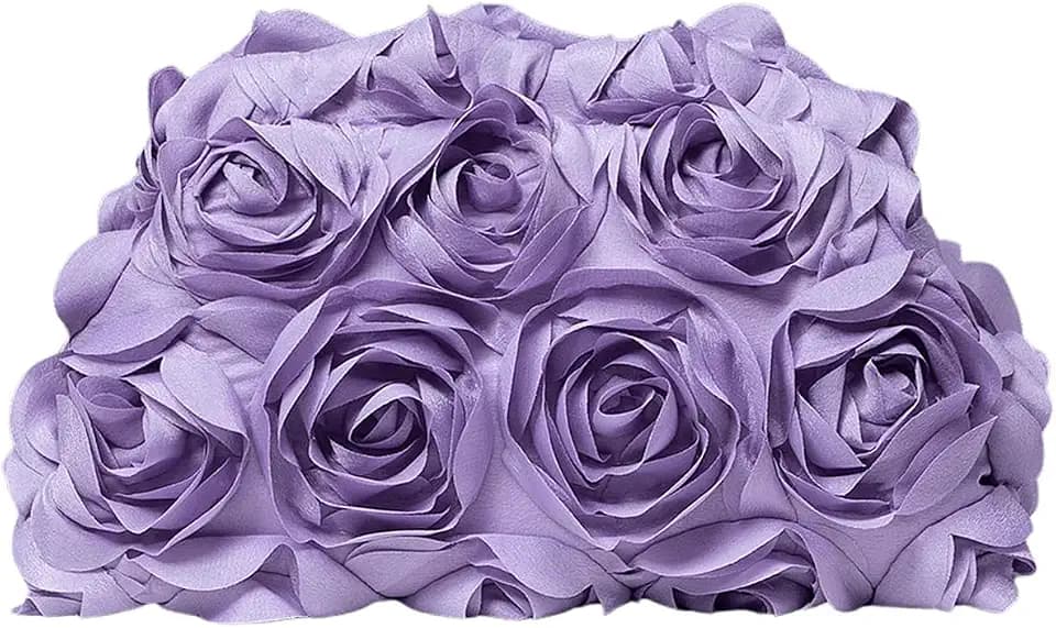 Verdusa Women's 3D Flower Clutch Evening Bag Floral Purses Party Prom Handbags