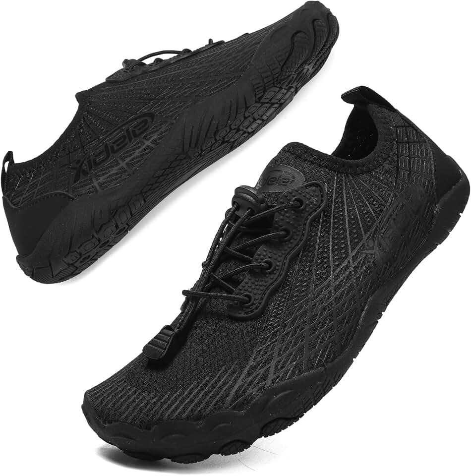Water Shoes for Men and Women, Barefoot Aqua Socks, Wide Fit Beach Swimming Pool Shoes, Anti-Slip Outdoor Walking Hiking Kayaking Diving Surfing