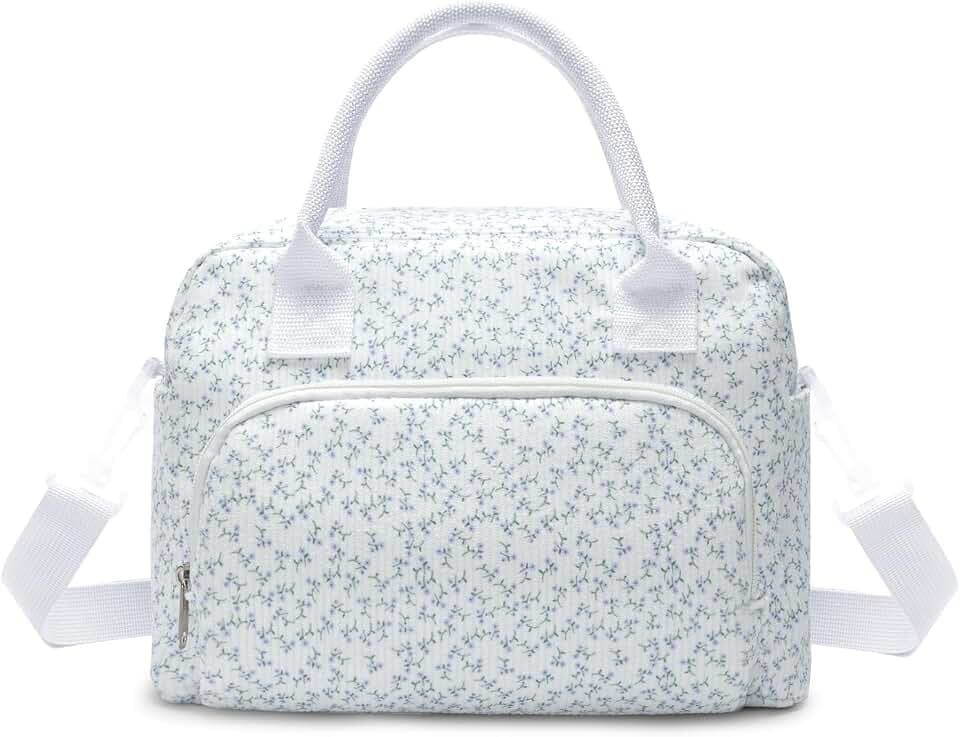 MEXS Insulated Lunch Bag for Women Men Large Reusable Lunch Box Adult Leakproof Portable Cooler Tote Bags for Work Picnic (lavender)