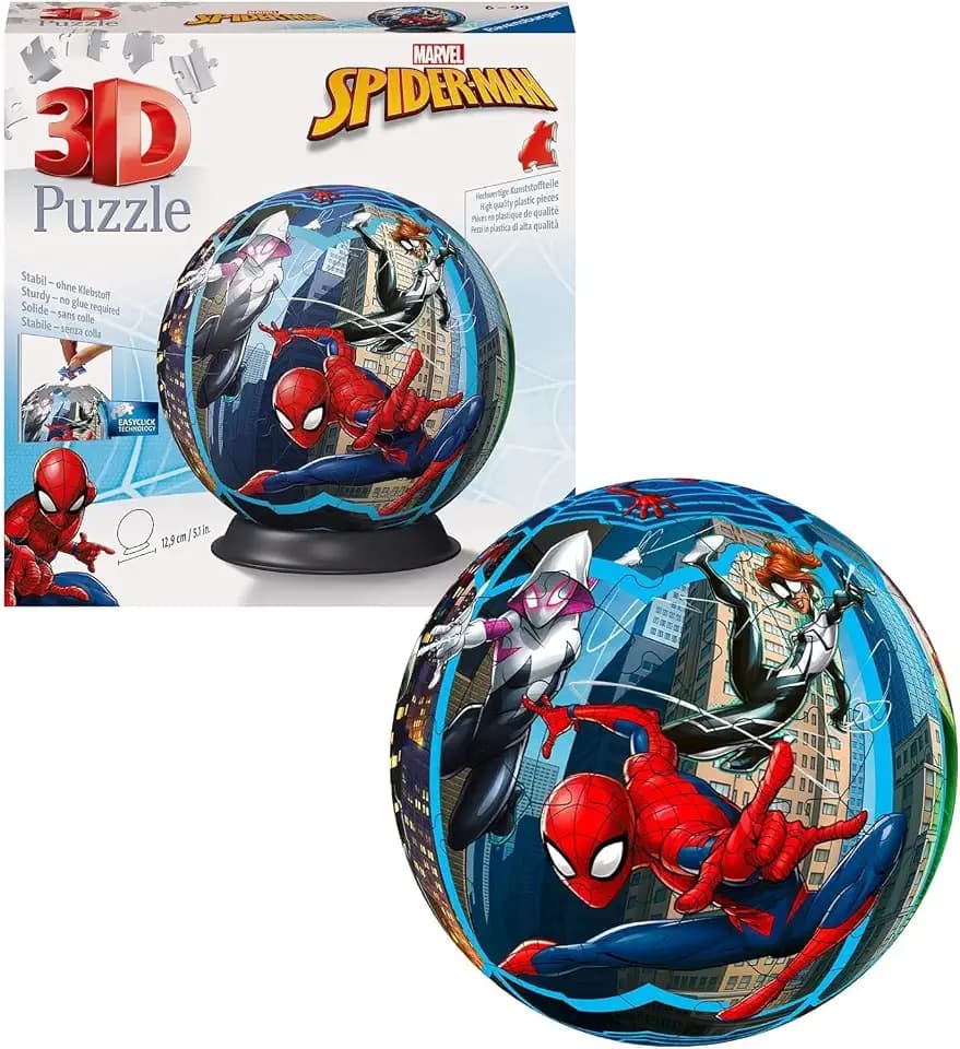 Ravensburger 3D Puzzle-Ball Spiderman - Puzzle ab 6 Jahre