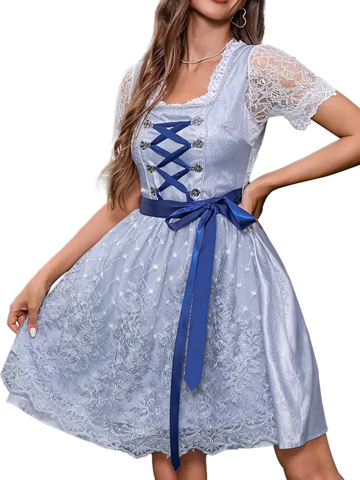 Women's German Dirndl Dress Oktoberfest Carnival Costumes Bavarian
