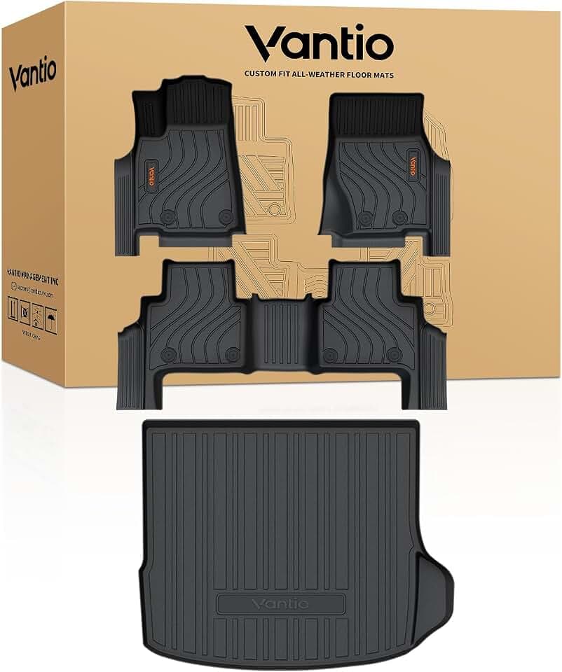 Floor Mats for 2022-2026 2027Jeep Grand Cherokee WL 5-Seat, Includes 4xe, Not for WK or Grand Cherokee L, TPE Floor & Cargo Liners with Door Sill Protectors, All-Weather