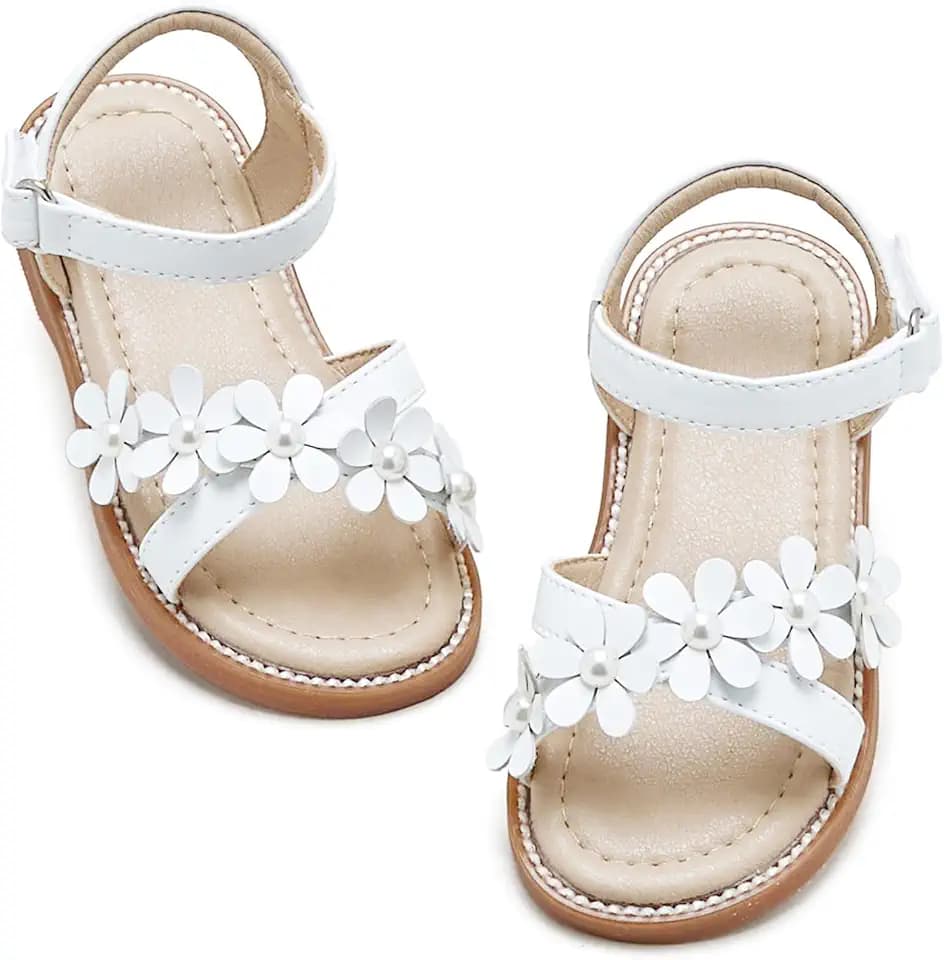 Otter MOMO Toddler Little Flower Girl Sandals Princess Dress Shoes Wedding
