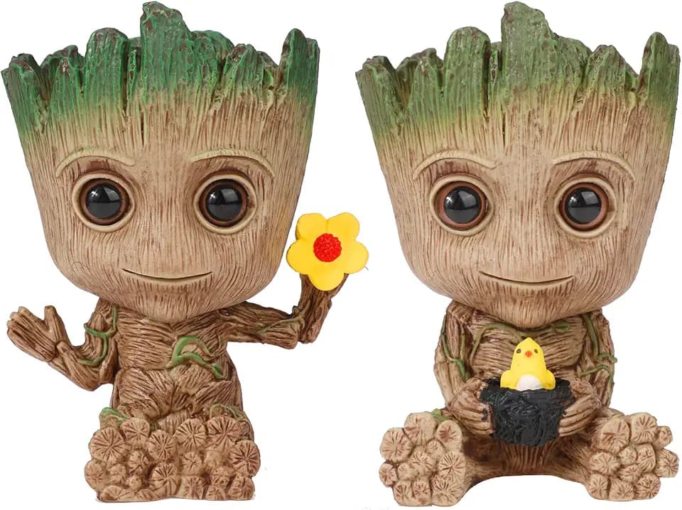 Groot Blumentopf,Innovative Action Figur für Pflanzen & Stifthalter Deko Figur Pflanzen Garten Balkon Aquarium Stifte aus dem Filmklassiker Fanartikel Geschenk