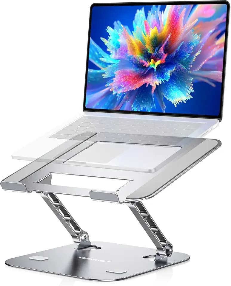 TECKNET Laptop Ständer Höhenverstellbarer, Ergonomischer Faltbarer (Silber)