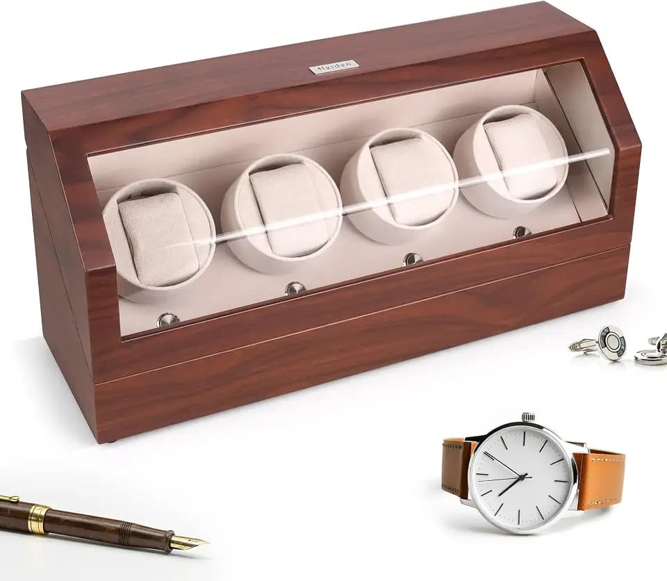 Watch Winder for Automatic Watches - Quad Watch Winders for Rolexs - Japanese Motor - Multiple Settings - Zero Magnetization