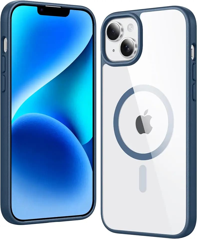 FNTCASE for iPhone 14 Plus Case Compatible with Magsafe Clear Phonecase