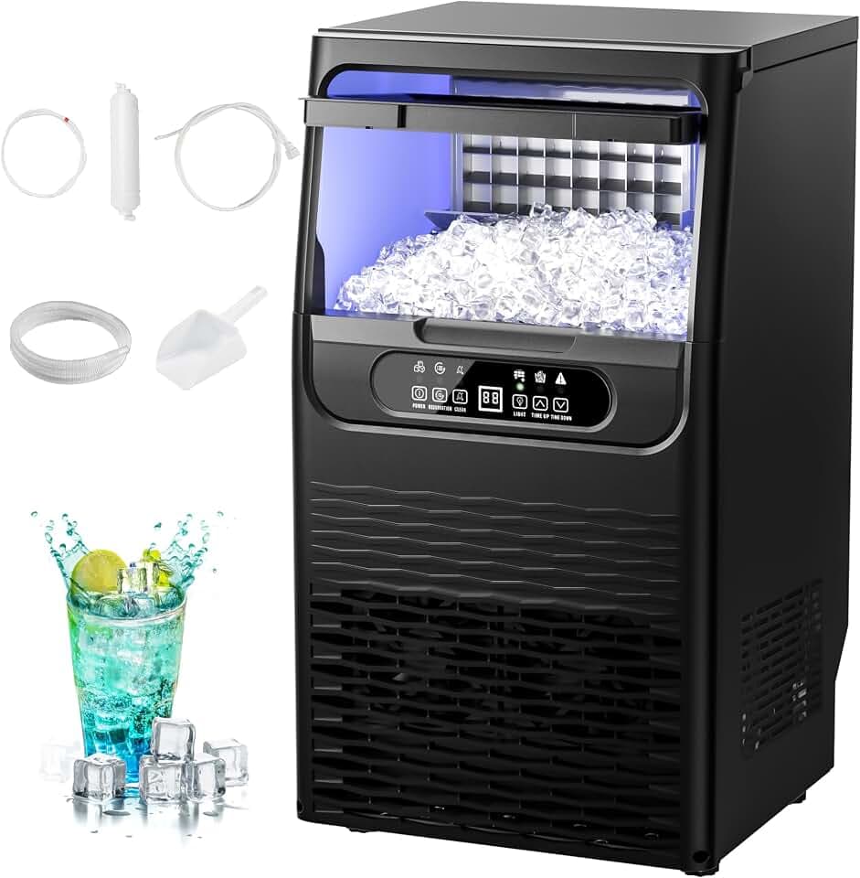 EUHOMY Eiswürfelmaschine Gastro CIM011 | 36 Eiswürfel in 11 Min, Unterbau-Eismaschine mit Wasserfilter, 6KG Speicherkapazität
