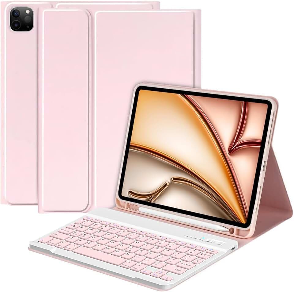 CC Store for iPad Air 11 Inch Case with Keyboard,Folio Cover