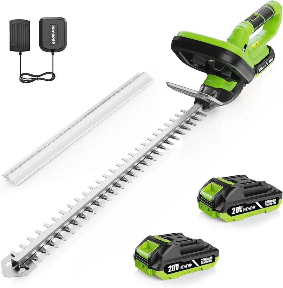 24-Inch Cordless Hedge Trimmer with Battery and Charger Included