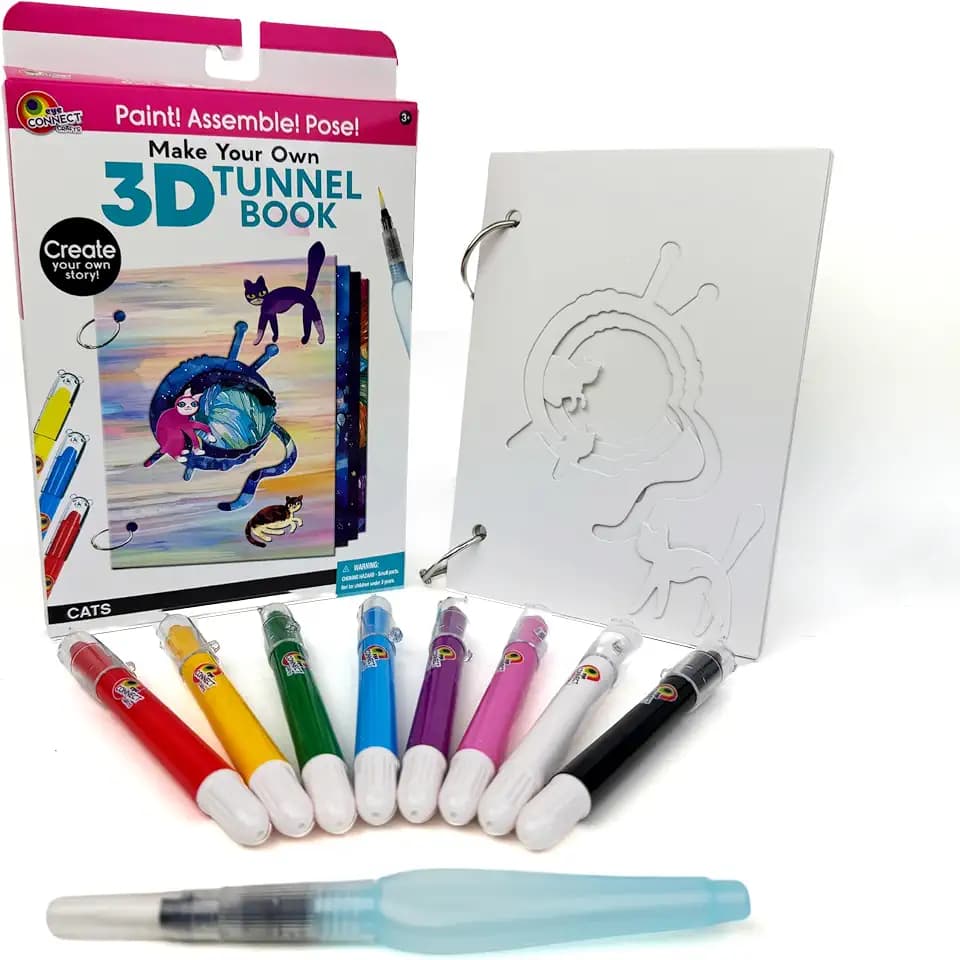EyeConnect Crafts Cats Mini 3D Tunnel Book – Hands-on Paper Craft Kit