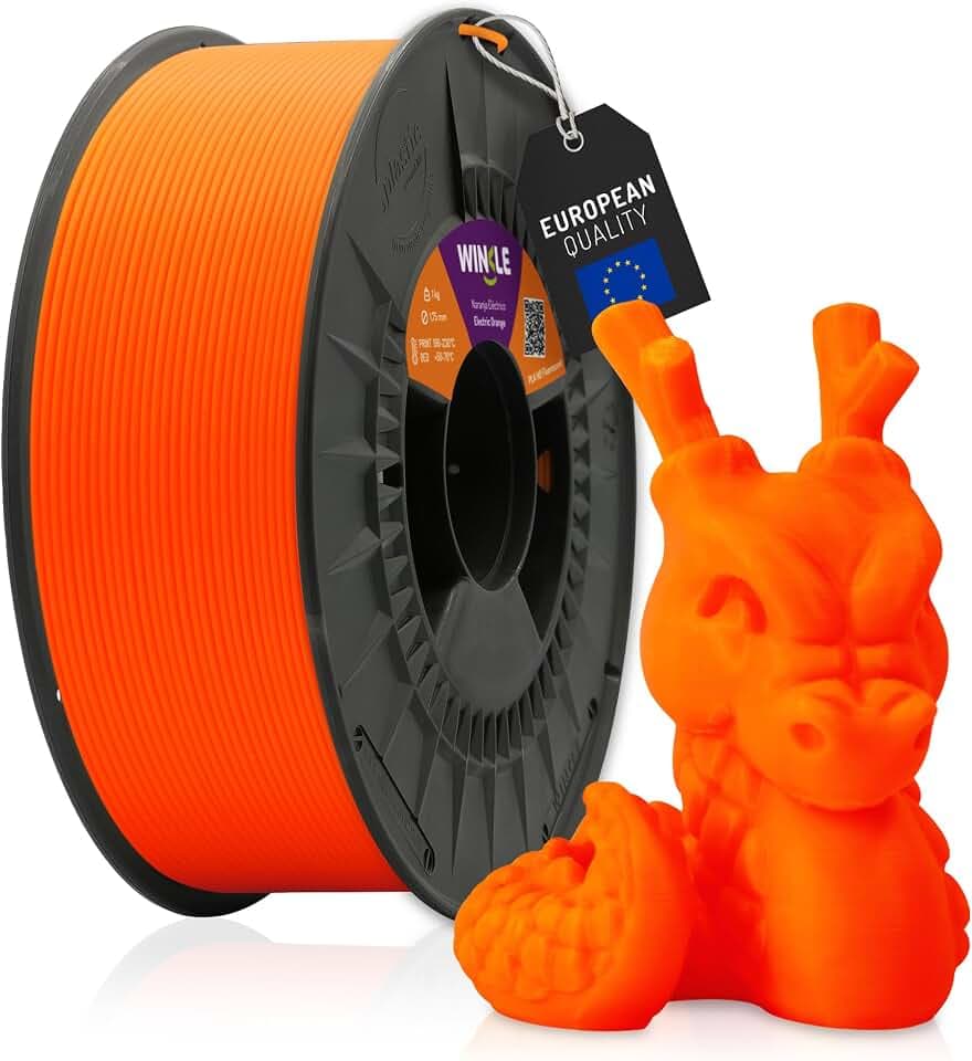 WINKLE PLA HD Fluor Filament 1.75mm Orange 300g, 3D Drucker Filament