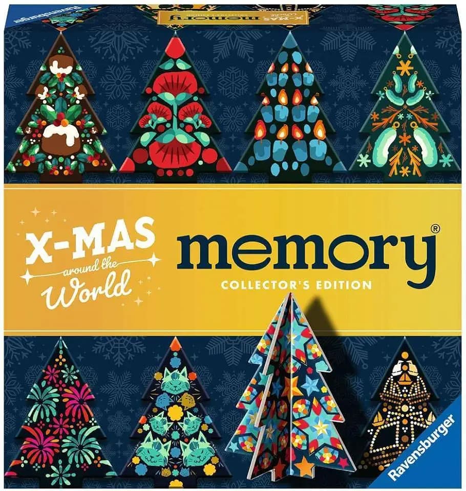 Ravensburger 22350 Collector's Memory® Weihnachten - Das weltbekannte Gedächtnisspiel für 2 bis 8 Spieler ab 6 Jahren mit formgestanzten Weihnachtsbäumen zum Aufstellen