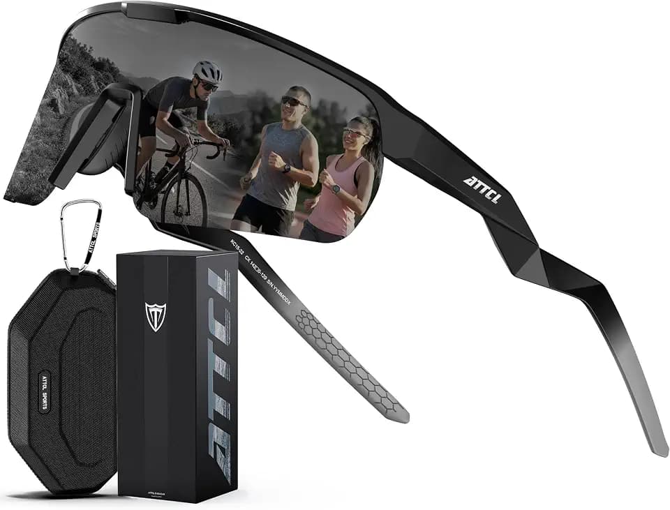 ATTCL Lightweight Running Sunglasses Women Men Wrap Around UV400 Sports