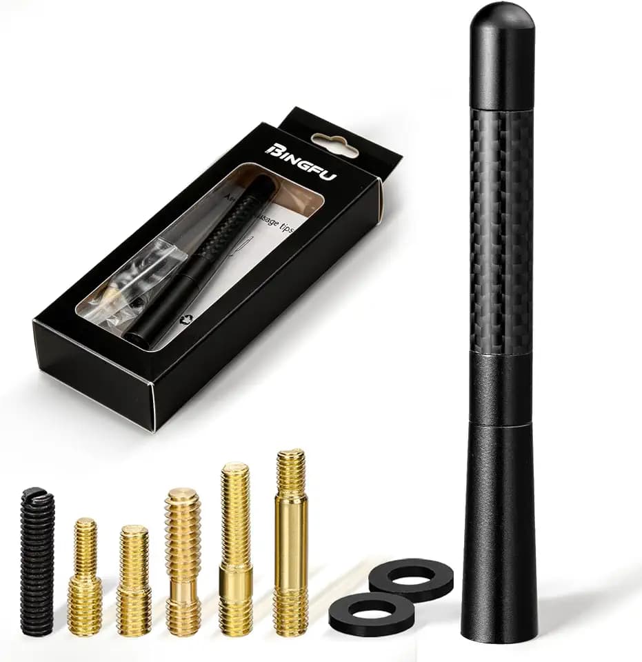 Bingfu DAB FM Autoantenne 12cm Kurzstab Dachantenne mit M4 M5 M6 Schrauben