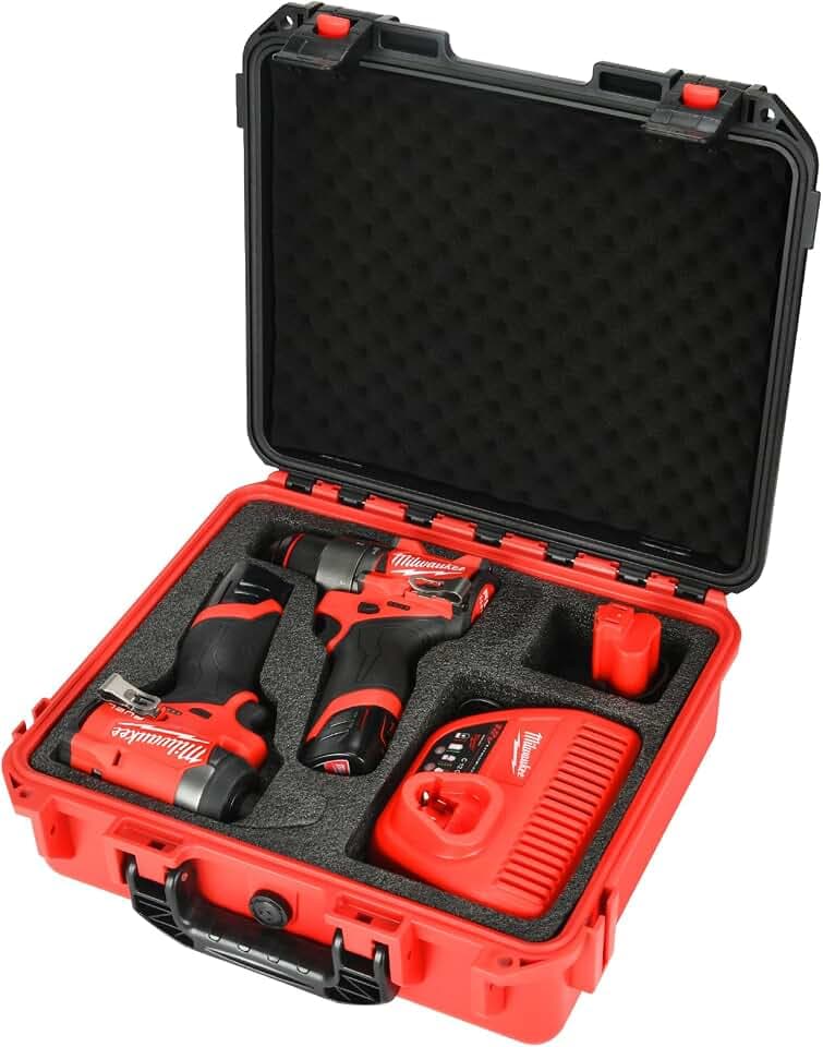 HOSOCASE Hard Case for Milwaukee M12 Impact Driver & Drill Set