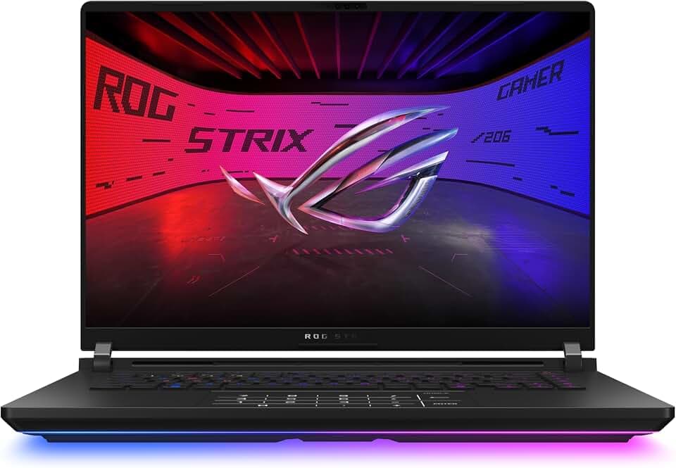 ASUS ROG Strix Scar 16 (2025) mit ROG Nebula Display von 16 Zoll bis 240 Hz, NVIDIA GeForce RTX 5080 16GB, Intel Core Ultra 9 275HX, 32GB RAM, 2TB SSD, Win 11 Home, G635LW#B0DWSXCNC9, Layout ITA