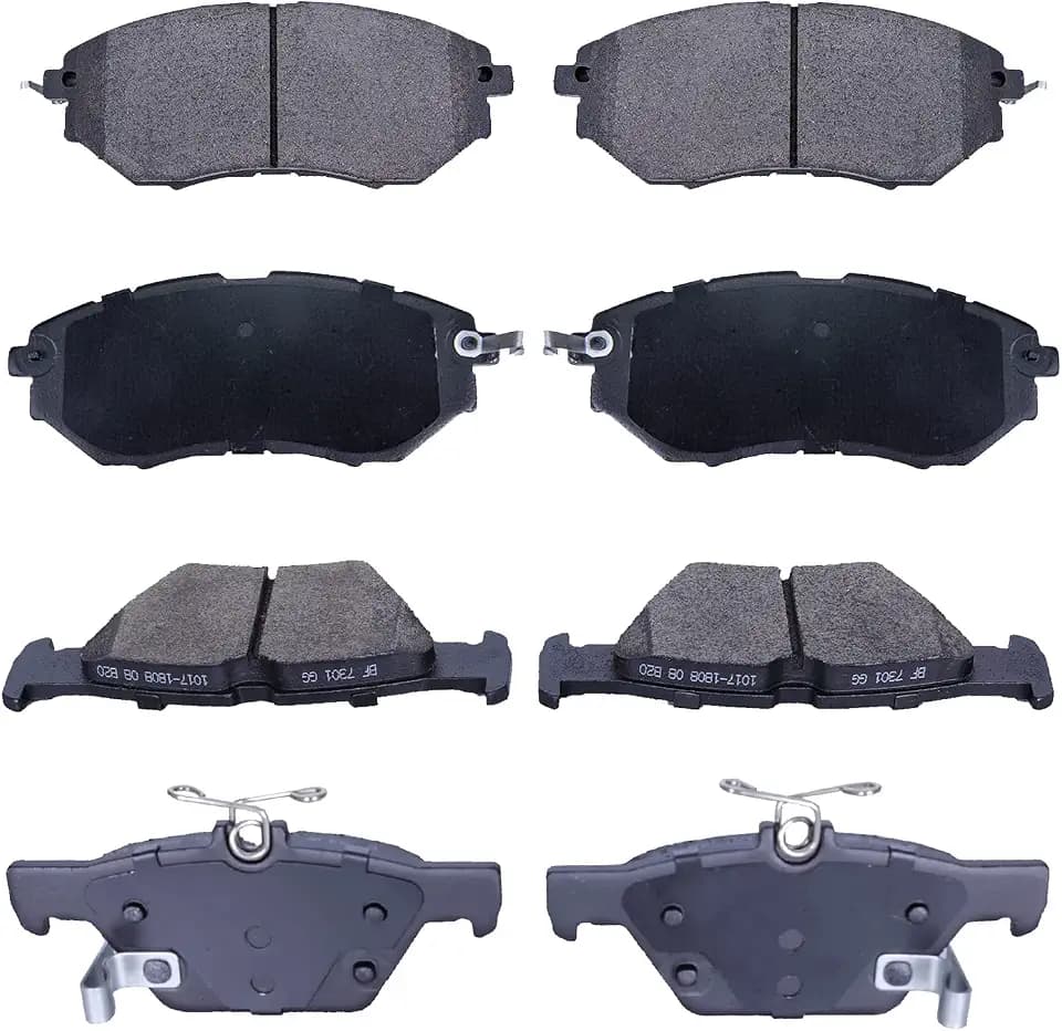Replacement for Brake Pads Front and Rear Ceramic Subaru Legacy 2015 all,Subaru Legacy 2016/2017/2018 3.6R,Outback 2015-2018 Brake Kits (D1078 D1808)