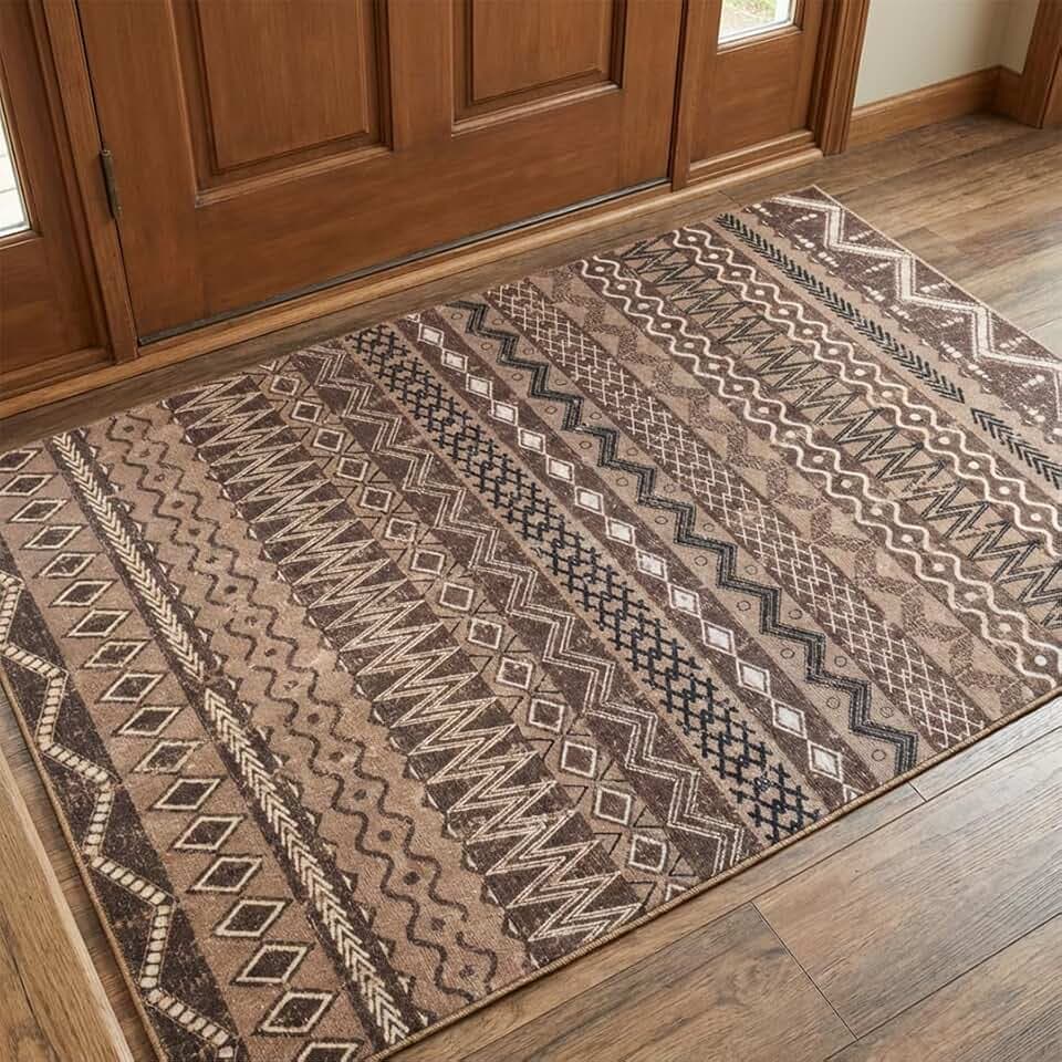 Muddy Mat® Muddy Carpet Nomad 3ft x 5ft Washable Area Rugs for Living Room, Bedroom & Dining Room – Modern Soft Low Pile Non Slip Carpet – Pet Friendly Waterproof Foldable Rugs for Home