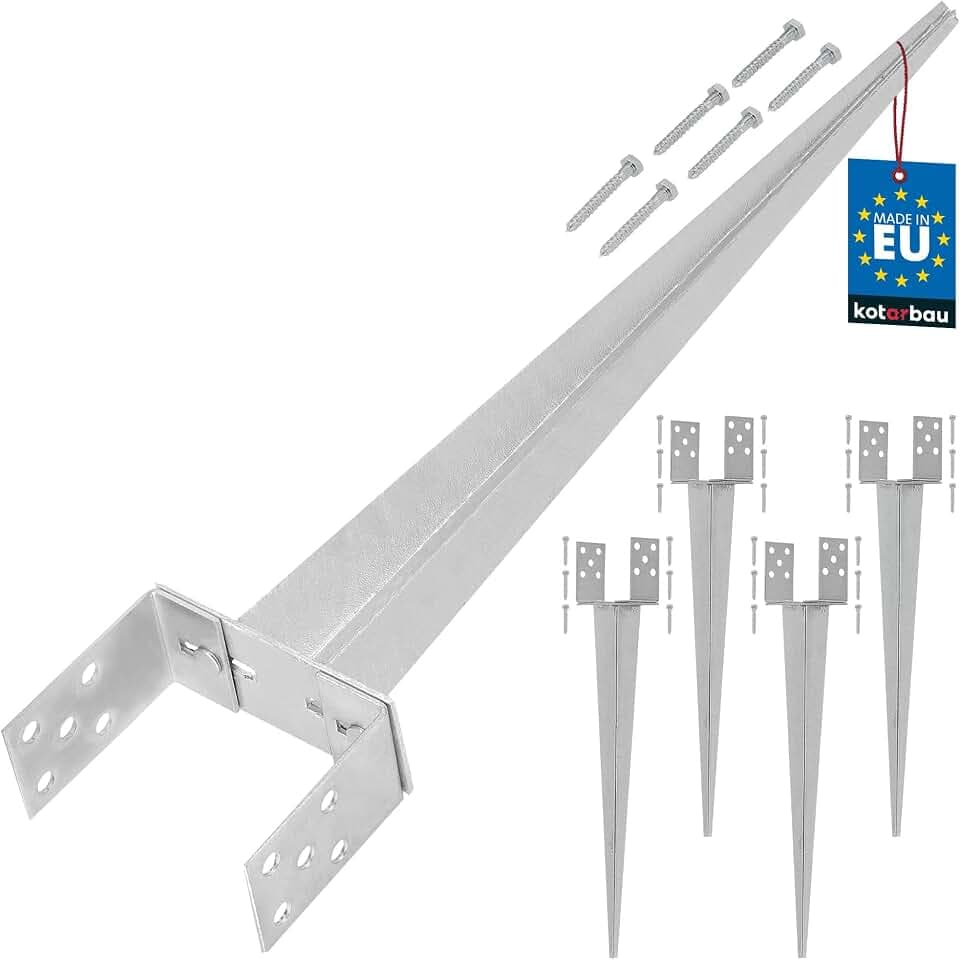 KOTARBAU® U Pfostenträger zum Einschlagen 700 mm, Verstellbar 0-160 mm