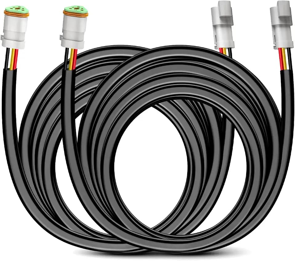 Nilight 16 AWG 10 Feet 3 Pin DT Connector Wiring Harness Extension Kit
