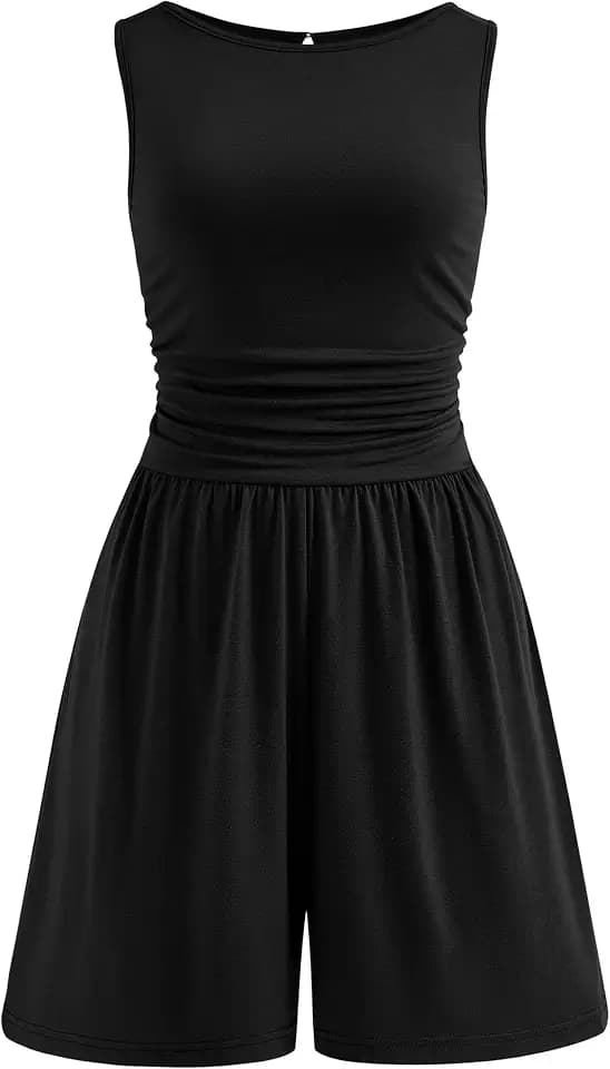 PRETTYGARDEN Summer Rompers for Women 2026 Dressy Casual Short Jumpsuits