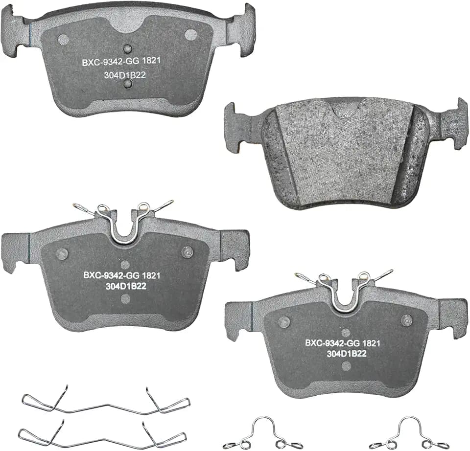 Bendix Premium SBC1821 Ceramic Rear Brake Pads for Select Models Jaguar E-Pace,F-Pace,I-Pace,XE,XF,Land Rover Discovery,Sport,Range Rover Evoque,Velar,Volvo S60,S90,V60,V90,Cross Country,XC60,XC90