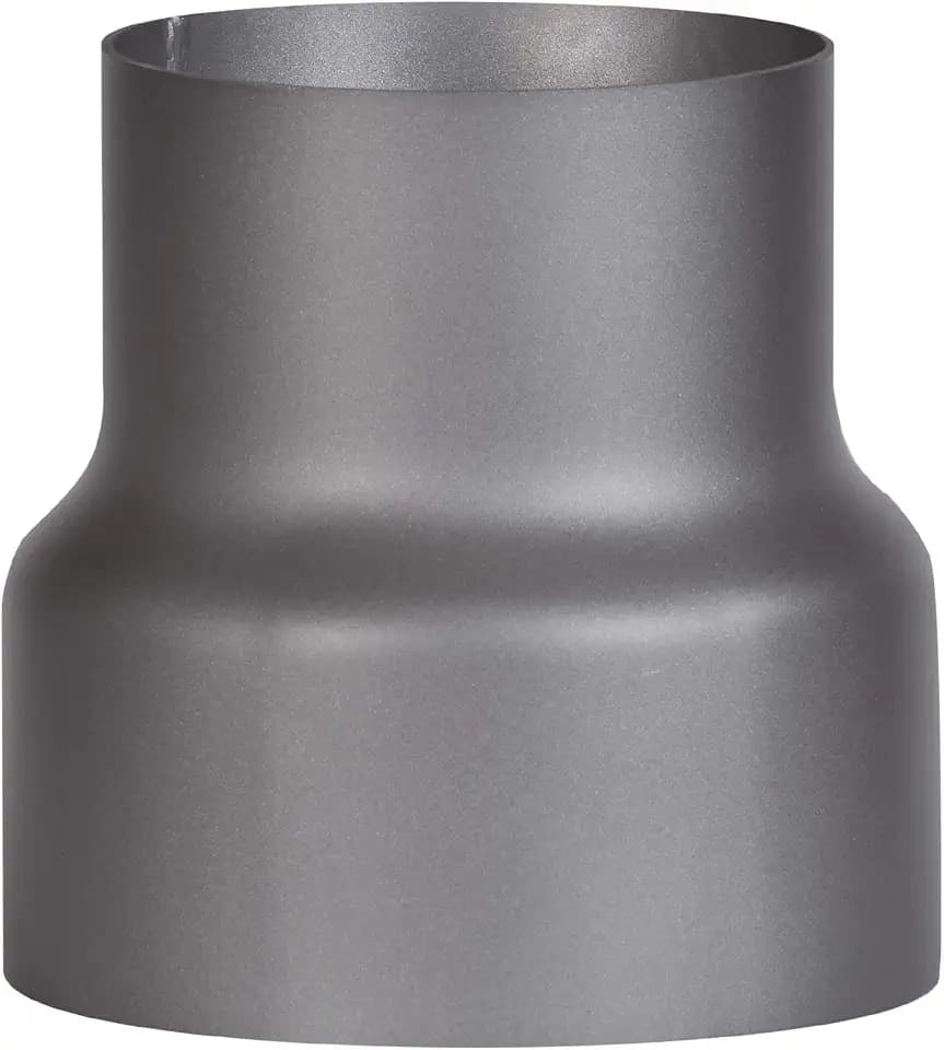 FIREFIX RD150/Ü3 Reduzierung 200 auf 150 für 2 mm starke Rauchrohre, dunkelgrau lackiert, von 200 mm Ofenanschluss auf 150 mm Wandanschluss