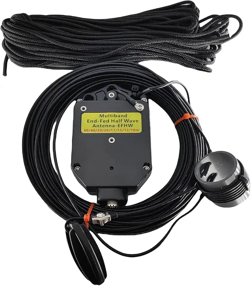 JYR8010-150W End Fed Half Wave Antenna for Ham Radio 8 Band 10m 12m 15m 17m 20m 30m 40m 80m Long Wire Antenna, 1:64 Balun No Tuning Great for POTA/SOTA