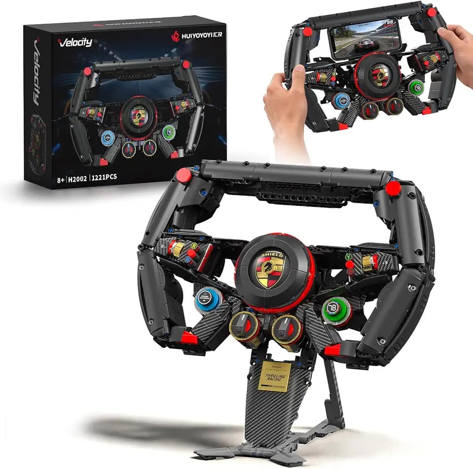 F1 Racing Steering Wheels Building Set, Sim GT Car Driving Wheel-1221 PCS
