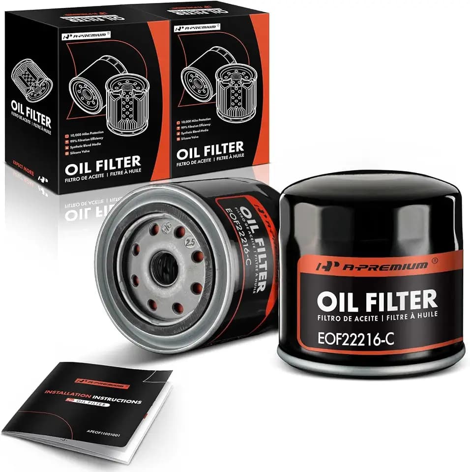 A-Premium 2-PC 10K Miles Protection Spin On Oil Filter Compatible with Ford