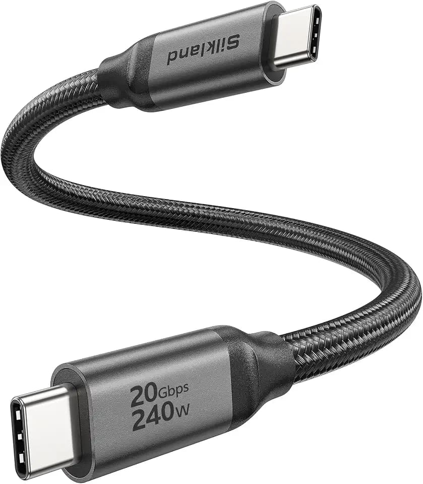 Silkland USB-C Datenkabel Kurz 20Gbps USB 3.2 Gen2×2, USBC auf USBC 30CM