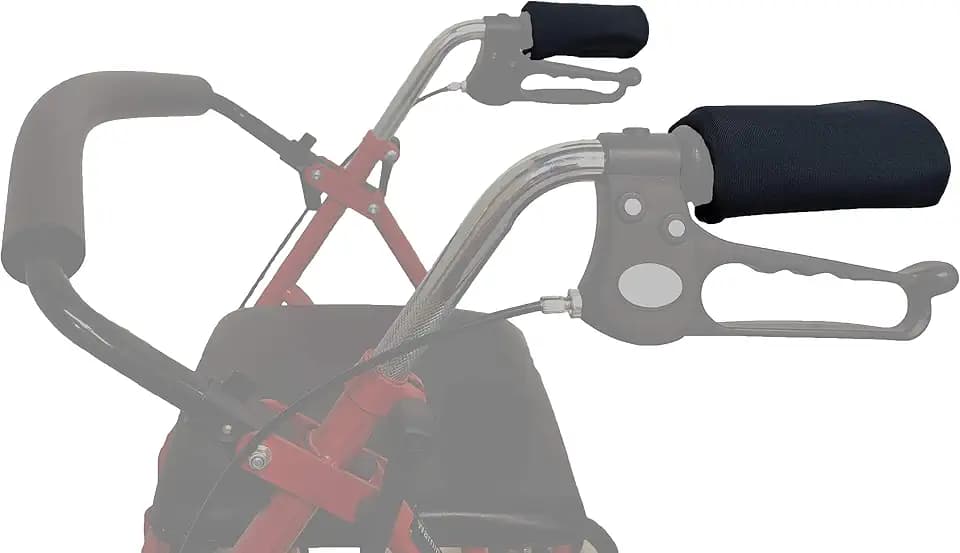 Crutcheze Rollator Handle Cushions, Padded Grip Covers for Walker Handles