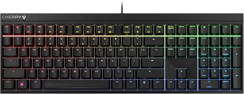MX 2.0S, Wired Mechanical Gaming Keyboard with RGB-Lighting, Designed in Germany, Full Key Rollover, Anti Ghosting, MX2A Brown Switches, Black