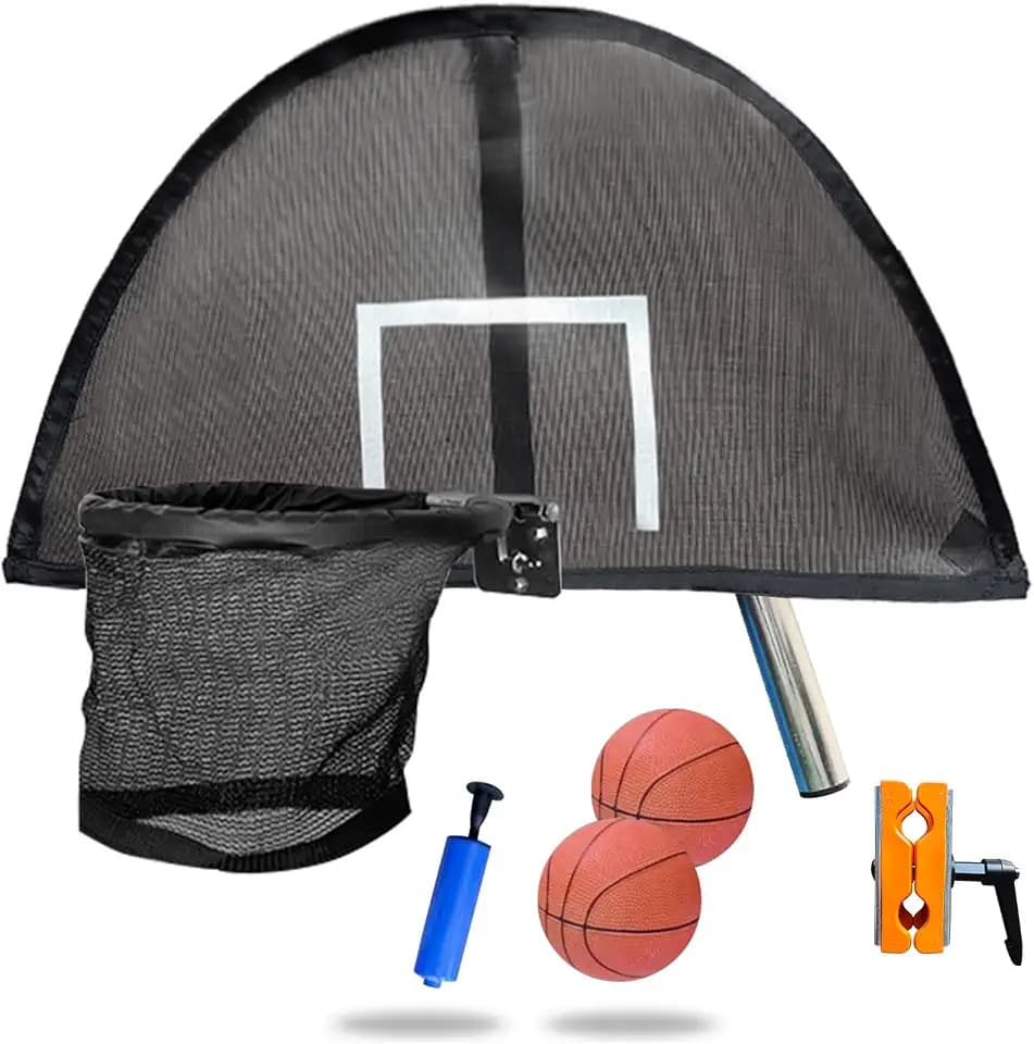 Trampoline Basketball Hoop, Lightweight Board with 2 Pcs Mini Basketball
