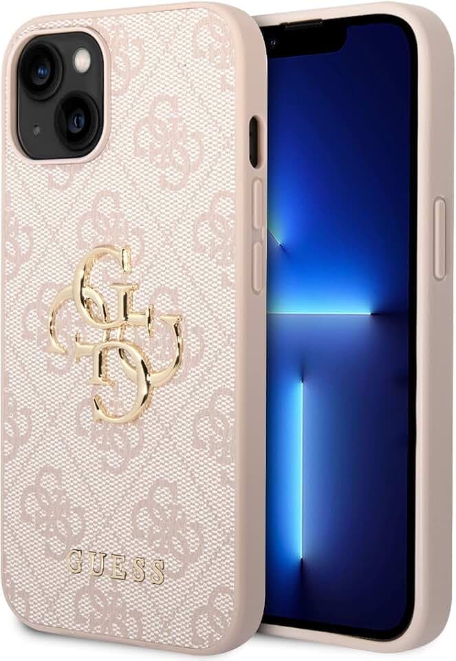 CG MOBILE Guess 4G Big Metal Logo Hülle für iPhone 14/15 / 13 (Pink)