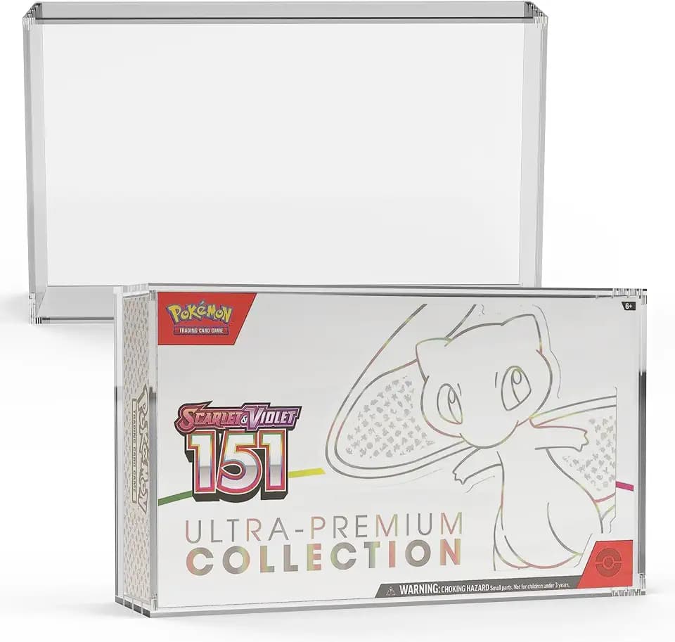 EVORETRO UPC Acrylic Case for Pokemon 151, Mega Charizard, 30th Anniversary
