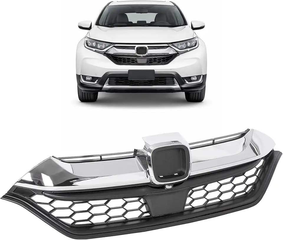 ALMULOO Bumper Grille Grill Compatible with 2017-2019 CRV CR-V HO1216114