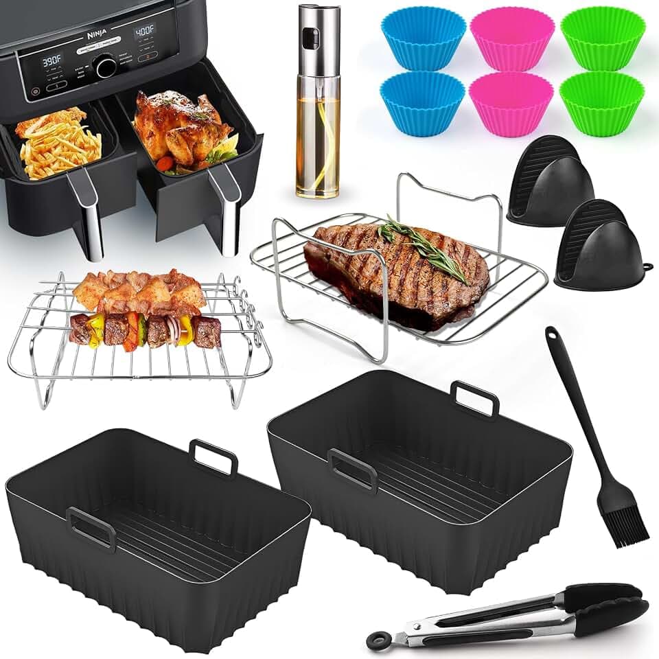 Ninja Heißluftfritteuse Zubehör Set für Ninja Foodi Max Dual Zone 7,6–9,5 L