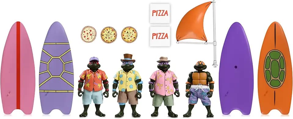 Teenage Mutant Ninja Turtles (Cartoon) - Bodacious Beach Bros. Turtles 7" Scale Action Figure 4-Pack