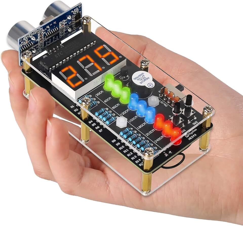 MIOYOOW HC-SR04 Ultrasonic Distance Sensor DIY Soldering Kit for Daily Use