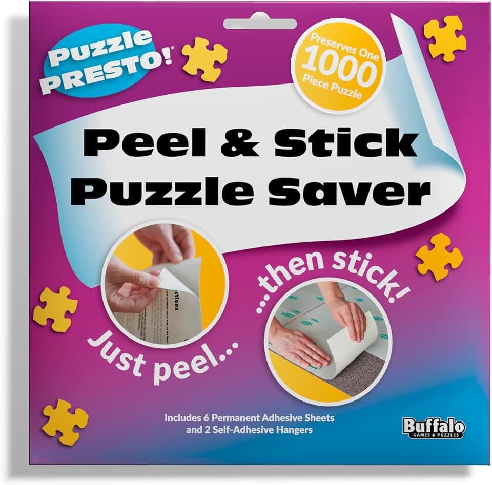 Buffalo Games Puzzle Saver, 6 Sheets & 2 Hangers, Puzzle Preservation Kit