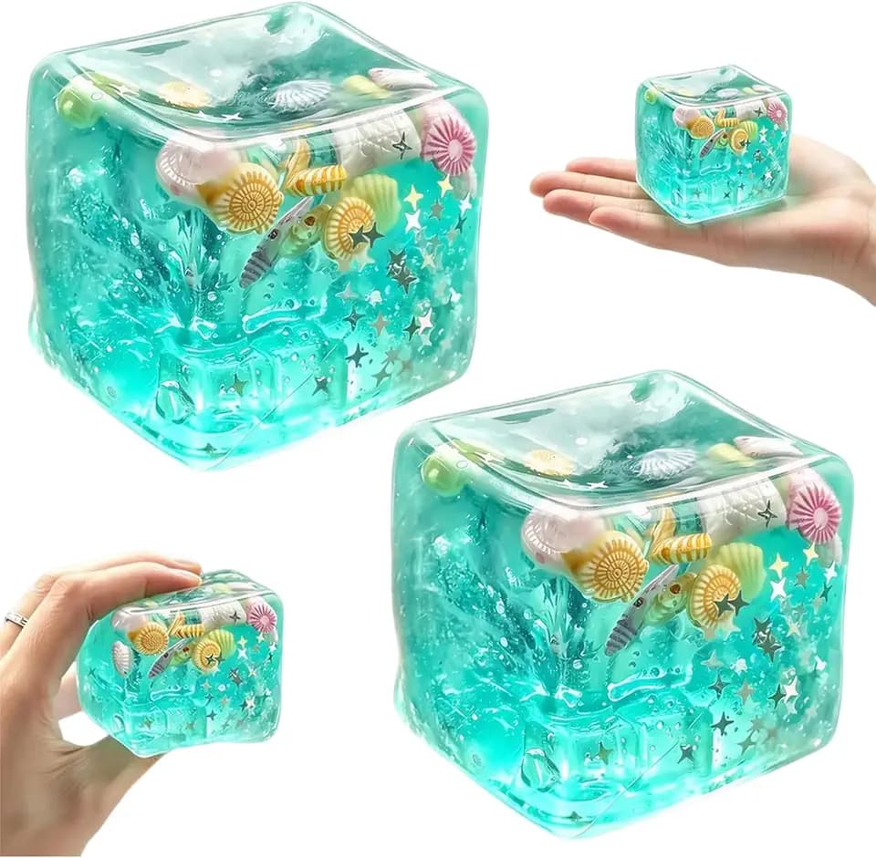 2 Stück Ozean Thema Ice Squishy Stressball Quetschball Fidget Toys