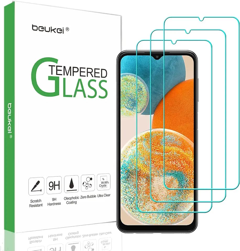 (3 Pack) Compatible for Samsung Galaxy A23 5G / Galaxy A23 Screen Protector Tempered Glass,Touch Sensitive,Case Friendly, 9H Hardness