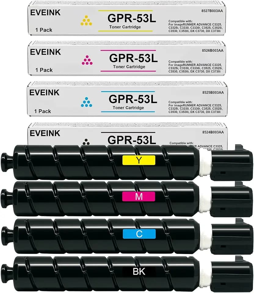 EVEINK High Yield GPR53 GPR 53 GPR-53 Toner Cartridge with New Chip 4-Pack