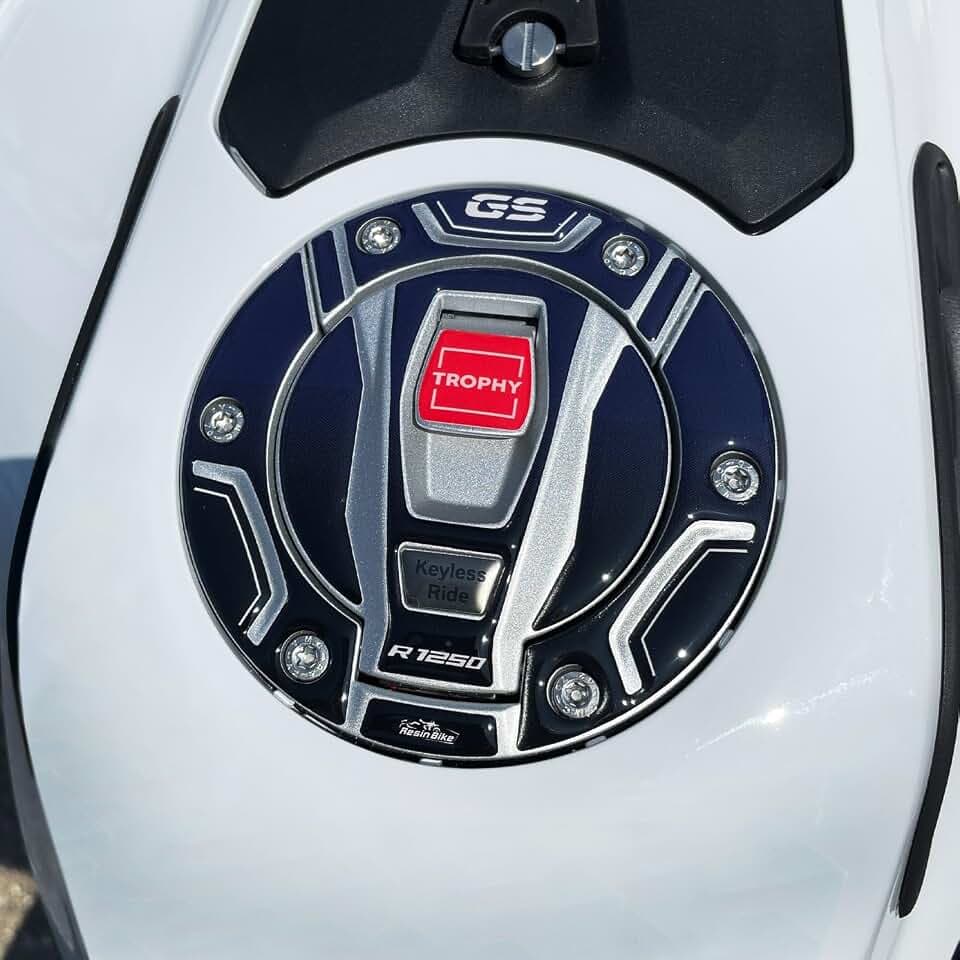 Resin Bike Aufkleber Motorrad Kompatibel Mit BMW R 1250 GS Adventure 2021-2024 Trophy. Schutz Motorrad Tankdeckelschutz vor Stößen und Kratzern. Aufklebersatz 3D-Harzklebstoff - Stickers