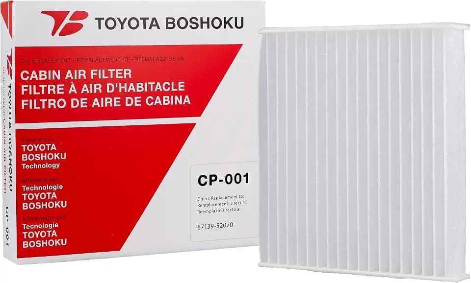 Toyota Boshoku (TB) Cabin Air Filter, Engineered as Direct Replacement of 87139-52020 Fits 2009-2019 Toyota Corolla 1.8L GAS; 2009-2018 RAV4 2.5L GAS; 2010-2017 Camry 2.5L GAS