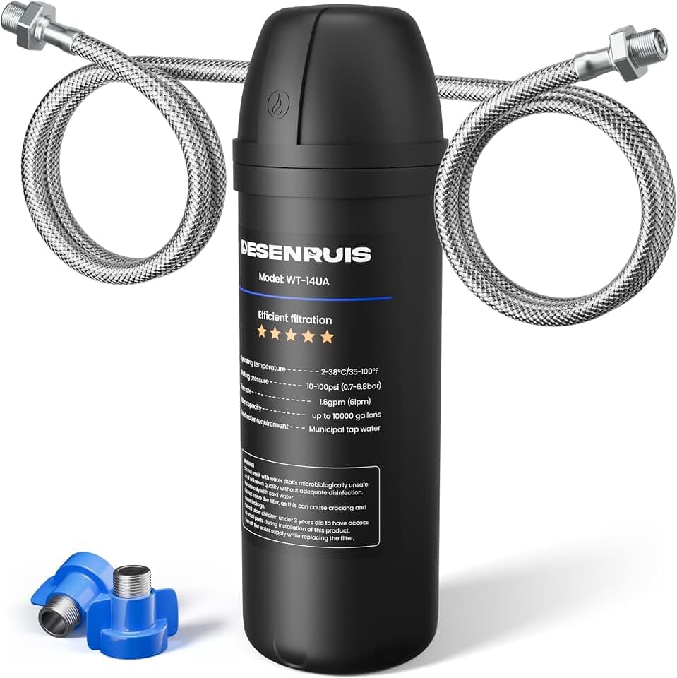 DESENRUIS Under Sink Water Filter for Kitchen Sink
