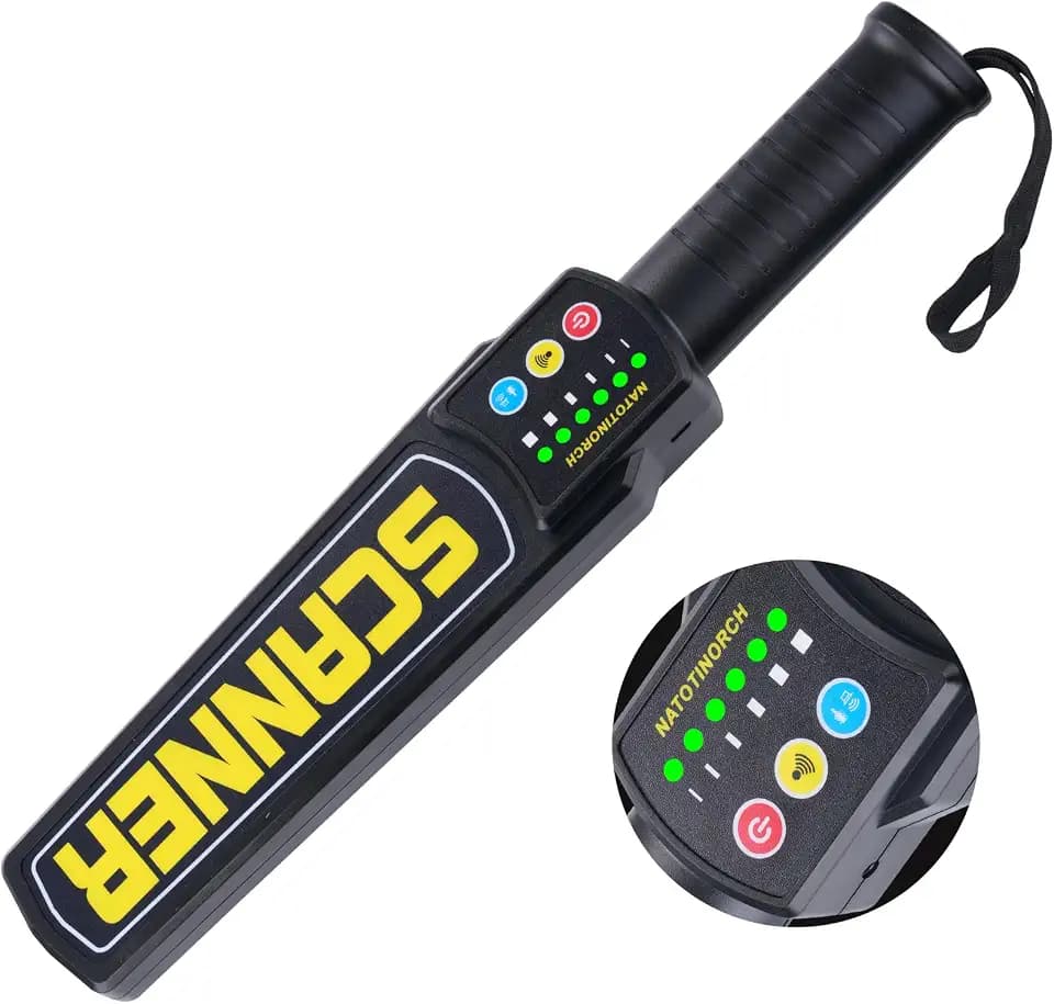 Rechargeable Handheld Metal Detector, High Sensitivity, Scans All Metals